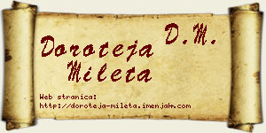 Doroteja Mileta vizit kartica